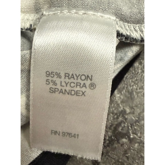 J Jill Wearever Womens Floral Boat Neck 3/4 Sleeve Top Stretchy Black Sz M - Picture 7 of 9